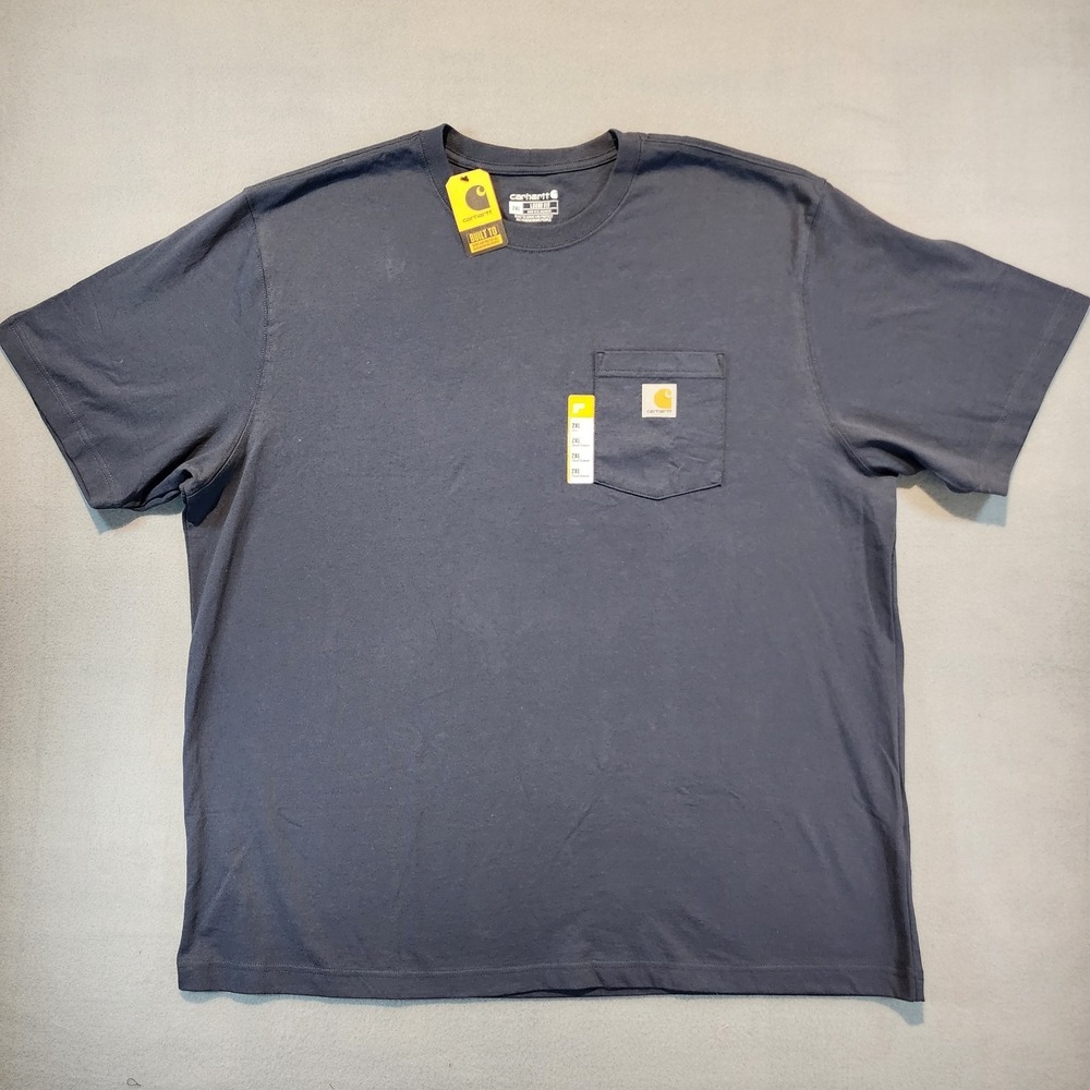 Carhartt K87 Men's 2XL Blue Slate Heavyweight Pocket T Shirt Loose Fit NWT